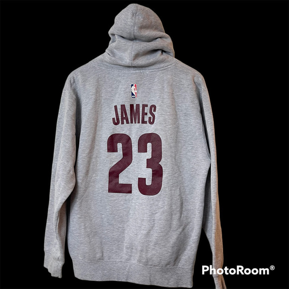 Adidas NBA Cavalier James 23 Men's Hoodie Gray Size Small - Picture 2 of 9